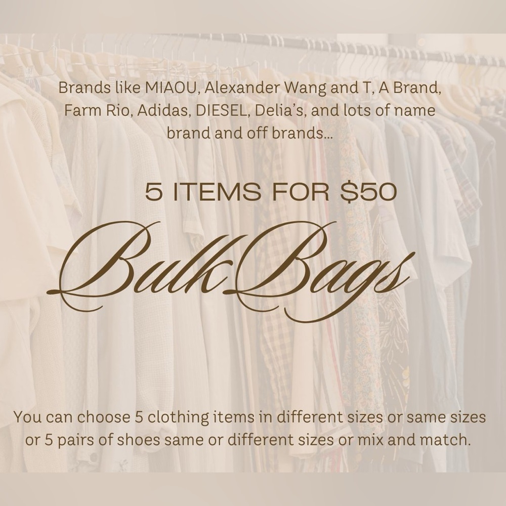 Blind Bulk-Bags 5 Items for $50